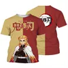 Short Sleeve T-shirt Harajuku Cartoon Devil Killer Kimetsu No Yaiba Cosplay SummerW8T8