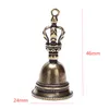 Artisanat en laiton moulé sous pression, clé magique, bouton de voiture, vent, cloche en Bronze tibétain, cadeau créatif, décoration de la maison, pendentif 220727