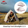 Naturehike Cloud Up Up Avertual Camping Ten Ultralight 1 2 3 Man 20d Silica Gel Single Duplo Pessoas Tentada com MAT FRIENTE H220419