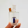 Glas-Ölbrenner-Bong-Wasserpfeifen, Mini-Dab-Rig, quadratische Rauchwasserpfeife, kleine Shisha, tragbare Glas-Bubbler-Rohre, Aschefänger, Percolater-Bongs, 10-mm-Tabakkopf für Männer