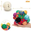 Bola esburacada de teytoy de desenvolvimento USB carregada bola de grama de bola de brinquedo bebê brinquedos sensoriais música shake dançando bola multicolor 220706