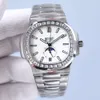 Caixa clássica de relógio masculino com diamantes, relógios mecânicos automáticos, safira, à prova d'água, 40mm, relógio de pulso comercial, montre de luxo252b