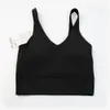 Justera kvinnor Longline Compression Sports Bra Wirefree Padded Yoga Bras Gym Running Workout Crop Tank Tops