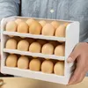 Opslagflessen potten 30 eieren Drie lagen Creatieve Flip Egg Doos Koelkast Organizer Container Huishoudelijke Keuken Houd Verse Rack Dropship