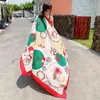 Tiktok net vermelho vendendo impressão elegante cravat atmosfera gravata borda protetora solar lenço de primavera na praia de praia lenço de moda jezt