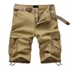 Pantaloncini cargo militari multitasche larghi da uomo estivi Pantaloncini tattici da uomo in cotone cachi maschili Pantaloni corti 2944 Senza cintura 220526