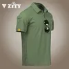 ZITY Herren Polo Shirt Kurzarm Sport Golf Tennis T-shirt Männer T Hohe Qualität Marke Polos Taktische Militärische Revers T hemd 220708