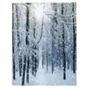 Blankets Snow Forest Throw Blanket Soft Comfortable Microfiber Flannel Plush Warm Sofa Bed Sheets