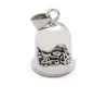 316 Stainless Steel Retro Antique Silver Biker Bell Pendant Gothic Punk Personality Fashion Men's Motorcycle Necklace Charms