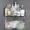 No Drilling Bathroom Shelf Shower Corner Wall Mount Shampoo Storage Holder With Suction Cup Kitchen Accessories J220702