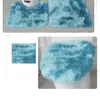 3pcs/set Tie-Dye Colorful Bathroom Mat Set Non-slip Bath WC Carpets Rectangle U-shape Bathroom Toilet Rugs And Lid Cover Kit 220511