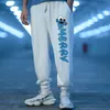 Joggers erkek karikatür sevimli neşeli baskı eşofmanları gündelik harajuku pantolon sokak kıyafetleri uzun pantolon spor tren pantolon plussize xs5xl 220608