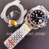 Baselklocka av män 40mm World Super 5 Stjärnor Fabriken Mäns Blå Röd Keramisk Bezel Automatisk Cal. 3285 Rörelse 904L Stålarmband Pepsi Klockor Lysande Dyk Armbandsur