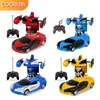 RC Deformation Kids Toys Cool Robots Outdoor Remote Control Sport Vehicle Car One Button Gift for Boys 220628