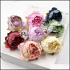 Europeisk Rose Artificial DIY Craft Home Decoration Set Simation Small Peony Flower Head Drop Leverans 2021 Dekorativa Blommor Deco El Suppli