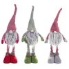 25 Christmas Long Legged Swedish Santa Gnome Plush Doll Ornament Handmade Elf Toys Holiday Home Party Decor Kids Gift176i