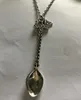 Mini Crown Tea Spoon Smoking Accessories Dab Wax Hand Tools Dabber Snuff Snorter Sniffer Powder Necklace Scoop