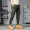 Men's Jeans Men's Fashion Men High Quality Spliced Patchwork Casual Cargo Pants Streetwear Hip Hop Joggers Harem Trousers Boyfriend