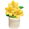 30 cm tournesol pot de fleurs en peluche décor PP coton peluche plante douce coloré souriant fleur décoration de la maison dames filles cadeau LA365