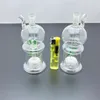 Europe and America Smoke Pipes Hookah Bong Glass Rig Oil Water Bongs Classic Apple Top and Bottom Sand Core Glass Water Smoke Bottle with Good Filtration Performance