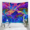 Maison chambre salon décoratif champignons psychédéliques abstraits rideaux de couverture art déco j220804