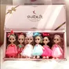Schattige prinses kleine balletpoppen verkleed figuur cadeau-doos kleding voortreffelijk herbruikbare speelgoedset geschikt voor meisjes meer dan 3 jaar en hoger