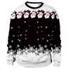 Mężczyźni kobiety brzydki sweter świąteczny Tacky świąteczny pullover bluza Santa Snowflakes wydrukowane jesienne zimowe nowość świąteczne skoczki L220730