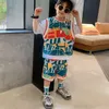 Summer Kids Tracksuits Roupas Meninos Camisa 2pcs Conjunto de crianças roupas infantis de roupas para crianças 3 12y 220620