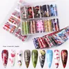 10 feuilles Halloween étoile ciel Nail Art feuille transfert autocollant brillant neige fleur adhésif papier manucure décor décoration de noël