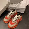 17FW Triple S Sneakers Men نساء أحذية عارضة أحذية كريستال أسفل الحذاء الحذاء الحذاء القديم أبي حذاء 2022