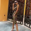 Ahagaga Sexy Leopard Print Dres Fashion Backless Sheath Bodycon Prom Gown Sleeveless Female Party Dress Vestido Robe 220509