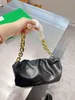 Avondtas wolk vrouwen beroemd designer merk zacht echt lederen dames zakje grote metalen ketting messenger hand luxe tote 220610