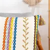 Boho estilo colorido borla pillowcase artesanal handmade almofada de almofada home decoração encosto étnica travesseiro capa para sofá cama cx220331