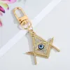 13 Stijlen Creatieve Devil Eye Strass Sleutelhanger Voor Mannen Vrouwen Blauwe Boze Ogen Autosleutel Ring Tas Hanger Sieraden accessoires Bulk Prijs