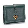 Leather Three Fold Wallet Women's Wallet Folding Top Leather Short Wallet Women 220712