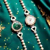 Relojes de pulsera Reloj de gama alta de moda para mujer Reloj de pulsera de cuarzo resistente al agua de acero de tungsteno superior con espejo de diamante