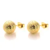 CLASSIC LARGE Earring NEW 14K Solid Fine Yellow Gold GF Ball Stud Earrings