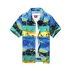 Heren -jurk shirts mode heren casual kleurrijke print strand aloha shirt korte mouw plus size 5xl hawaiiaanse shirtmen's