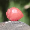 Ornements en pierre de cristal naturel sculpté fraise artisanat Chakra Reiki guérison Quartz minéral pierres précieuses roulées main décoration artisanat 26x21mm