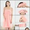 브래지어 스타일 목욕 스커트 여성 Adt Coral Veet Suspender 모자 세트는 물을 흡수하고 머리를 잃는 것이 쉽지 않습니다. 2021 Robe Supplies El