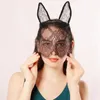 Halloween renda coelho de cabelo máscara de festa máscaras de festa capa de coelho de coelho
