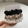 3 stks/set zijdeachtige satijnen haar scrunchies massieve kleur elastische rubberen bands diy paardenstaarthouder hoofddeksel haaraccessoires