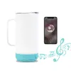 14oz gerade Sublimationsbecher mit Bluetooth-Lautsprecher, leere, weiße, doppelwandige, isolierte Kaffeetasse aus 304 Edelstahl