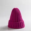 Bonnet Hiver Tricoté Chapeaux Plaine Solide Skuilles Crâne Caps Hommes Femmes Pointu Chapeau Chaud Laine Chapeau Coupe-Vent Accessoires De Mode 16 Couleurs B8257