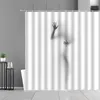 Zasłony prysznicowe seksowne kobiety kąpielowe cień piękno dziewczyny czarny biały wzór design wodoodporna kurtyna do kąpieli domowe produkty łazienkowe