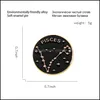 Pins Brooches Jewelry Twee Constellations Round Brooch Pin Gold Letters Circle Alloy Cor Badges Women Backpack Sweater Bag Hat Clo5398051