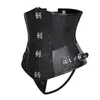 Bustiers Corsets Steampunk Faux Leather Corsetトップゴシック女性セクシーなアンダーバストウエストトレーナーShaper Plus Size Corpete CorseletBustiers