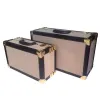 Anpassad resväska portfölj vintage läderpaket resväska arrangör skåp lyxigt smycken ring displaybox eugenie fåfänga joaillerie stam inledande möbler luft