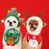 Vêtements pour chiens Chat Noël Bandana Santa Chapeau Écharpe Triangle Bavoirs Foulard Pour Petit Moyen Grand Chiens Chats Animaux Costume OutfitDog