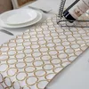 Stylish Table runner Simple modern fashion table circle embroidery mat bed flag For Home Dinner decoration 220615